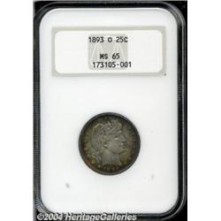 1893-O 25C MS65 NGC.