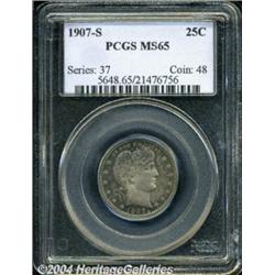 1907-S 25C MS65 PCGS.