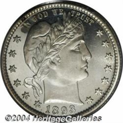 1893 25C PR66 Deep Cameo PCGS.