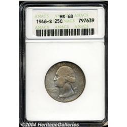 1946-S 25C MS68 ANACS.