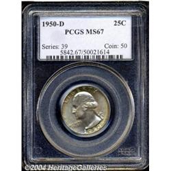 1950-D 25C MS67 PCGS.