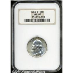 1963-D 25C MS67 NGC.