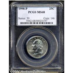 1998-P 25C MS68 PCGS.