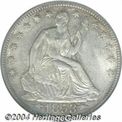 1853 50C Arrows and Rays MS63 NGC.