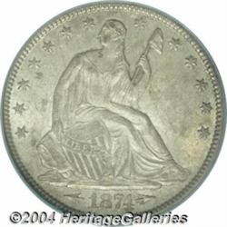 1874 50C Arrows MS64 PCGS.