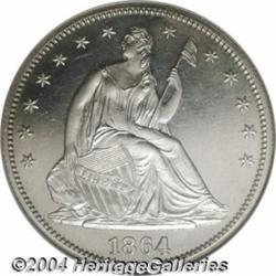 1864 50C PR65 Cameo NGC.