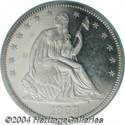 1868 50C PR63 Cameo PCGS.