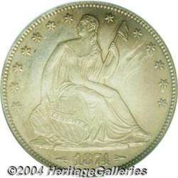 1874 50C Arrows PR65 PCGS.