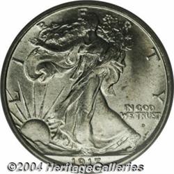 1917-D 50C Obverse MS64 PCGS.