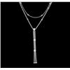 Image 1 : 18KT White Gold Ladies 0.21ctw Diamond Necklace