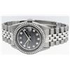 Image 2 : Mens Rolex Stainless Steel Dark Rhodium String Diamond Datejust Wristwatch