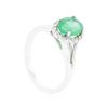 Image 3 : 14KT White Gold Ladies 1.48ct Emerald and Diamond Ring