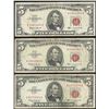 Image 1 : Lot of (3) 1963 $5 Legal Tender Notes