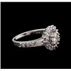 Image 2 : 14KT White Gold 1.01ctw Diamond Ring