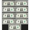 Image 1 : Lot of (9) 1969 $1 Federal Reserve Notes Uncirculated