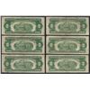 Image 2 : Lot of (6) 1928 $2 Legal Tender Notes