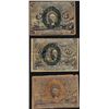 Image 1 : Lot of (3) Assorted Second Issue Fractional Currency Notes