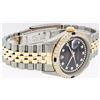 Image 5 : Rolex Mens Two Tone 14KT Yellow Gold Sapphire and Diamond Datejust Wristwatch