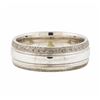 Image 1 : 14KT White Gold Mens Wedding Band