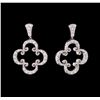 Image 2 : 18KT White Gold Ladies 0.70ctw Diamond Earrings