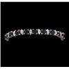 Image 1 : 14KT White Gold 12.40ctw Blue Sapphire and Diamond Bracelet