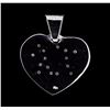 Image 2 : 14KT White Gold 0.20ctw Diamond Heart Shaped Pendant