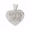 Image 3 : 14KT White Gold 0.20ctw Diamond Heart Shaped Pendant