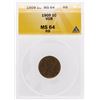 Image 1 : 1909 VDB Lincoln Wheat Penny Coin ANACS MS64RB