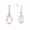 Image 2 : 14KT White Gold Ladies 2.90ctw Morganite and Diamond Earrings