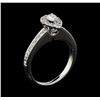 Image 4 : 14KT White Gold 0.50ctw Diamond Ring
