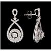 Image 2 : 14KT White Gold 1.75ctw Diamond Earrings