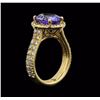 Image 4 : 14KT White Gold 3.26ct Tanzanite and Diamond Ring