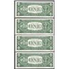 Image 2 : Lot of (4) Consecutive 1957 $1 Silver Certificate Notes Uncirculated