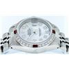 Image 2 : Ladies Rolex Stainless Steel & White Gold MOP Diamond & Ruby DateJust Wristwatch