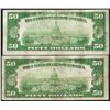 Image 2 : Lot of (2) 1928A $50 Federal Reserve Notes New York