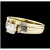 Image 2 : 14KT Yellow Gold 0.85ctw Diamond Band and Ring