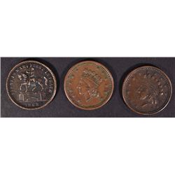 3-PATRIOTIC CIVIL WAR TOKENS