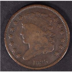 1835 CLASSIC HEAD HALF CENT, F/VF