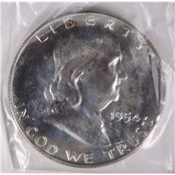 1954 GEM PROOF FRANKLIN HALF DOLLAR, IN CELLO