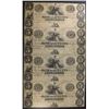 Image 1 : UNCUT SHEET OF 4-$5.00 BANK OF AUGUSTA GA NOTES