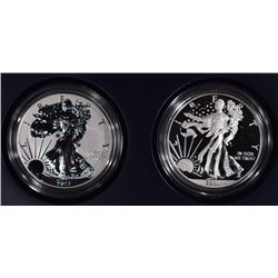 2013 2-PIECE WEST POINT SILVER EAGLE SET  BOX/COA