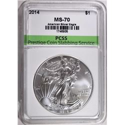 2014 AMERICAN SILVER EAGLE, PCSS PERFECT GEM BU