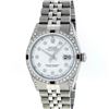 Image 3 : Rolex Mens Stainless Steel White Diamond Lugs And Ruby Datejust Wristwatch