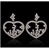 Image 2 : 14KT White Gold 1.90 ctw Diamond Earrings