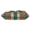 Image 6 : Gucci Beige Teal Canvas Leather Monogram Horsebit Hobo Bag