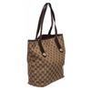 Image 2 : Gucci Brown Canvas Monogram Brown Leather Trim Tote Bag