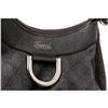 Image 5 : Gucci Black Denim Leather Monogram D Ring Shoulder Bag