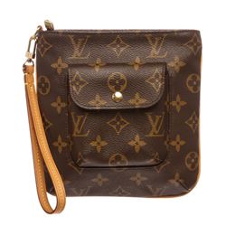Louis Vuitton Monogram Canvas Leather Partition Wristlet Bag