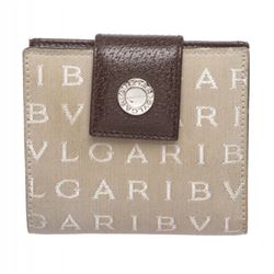 Bvlgari Beige Monogram Fabric Bi Fold Small Wallet