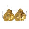 Image 1 : Chanel Gold CC Logo Heart Clip On Earrings